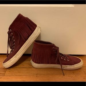 Hi-top fringe Suede Vans